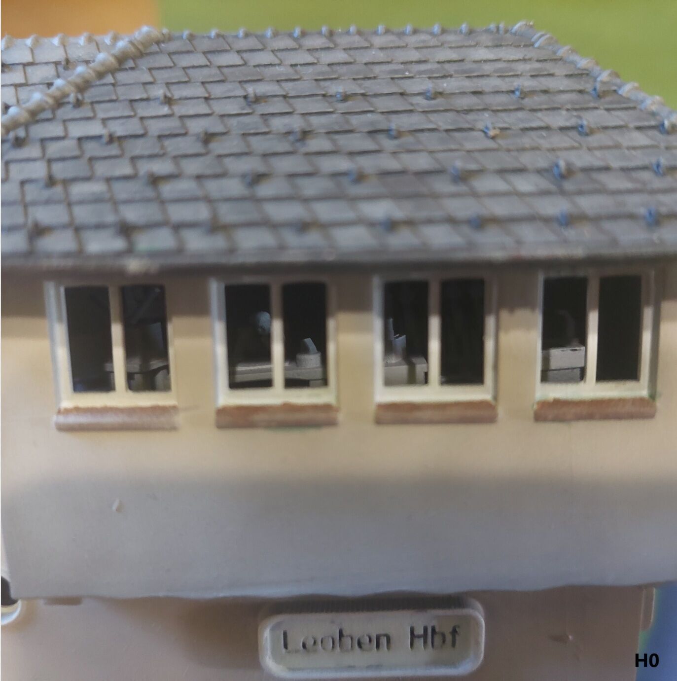 TT scale Austrian signal box Leoben Hbf stellwerk1 - resin 3D print model_4