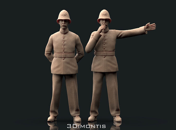 British Officer Police 3D print model