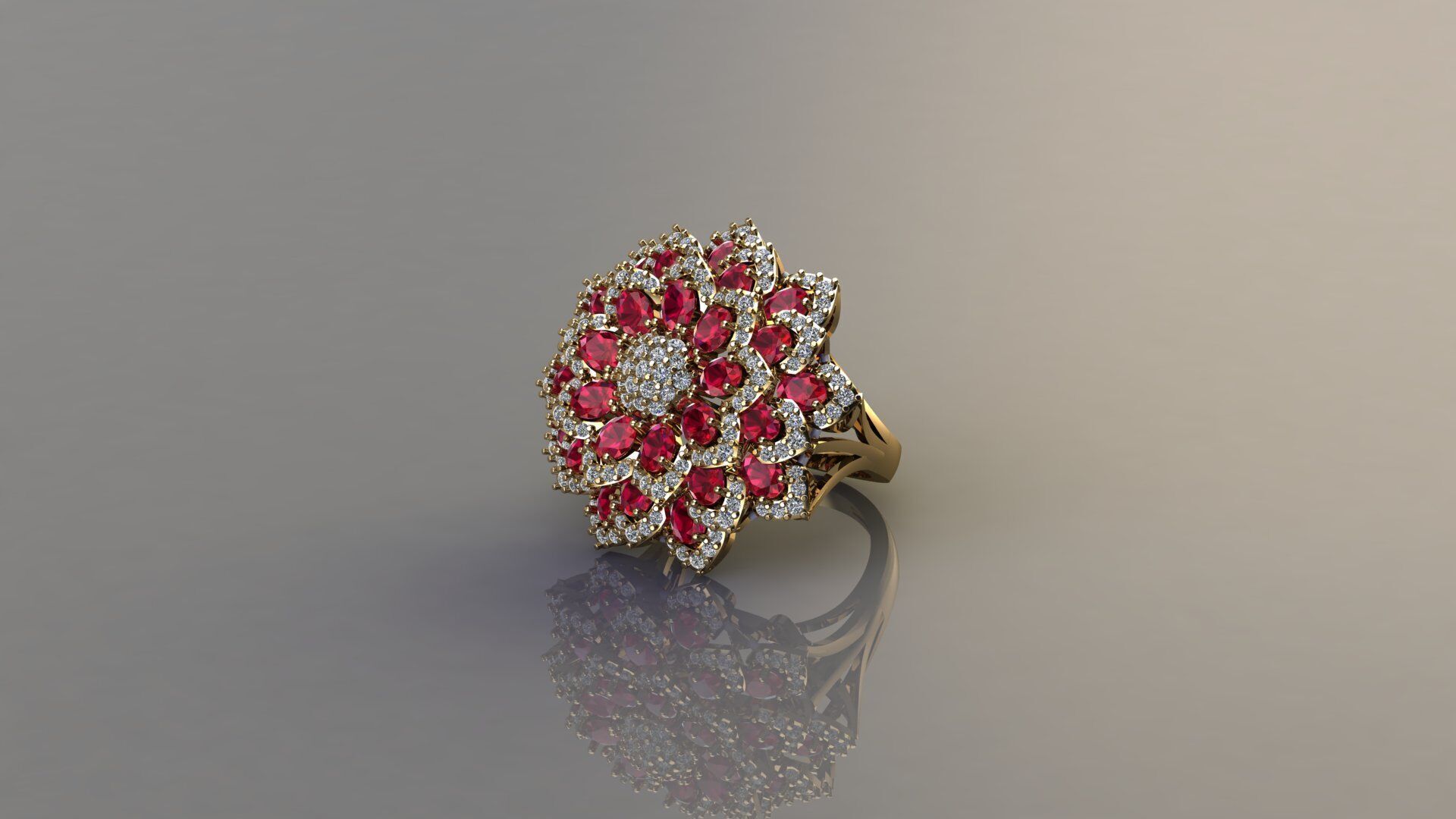 Elegant Gold Ring 3D Model Lightweight Design for Printing 3D print model_2