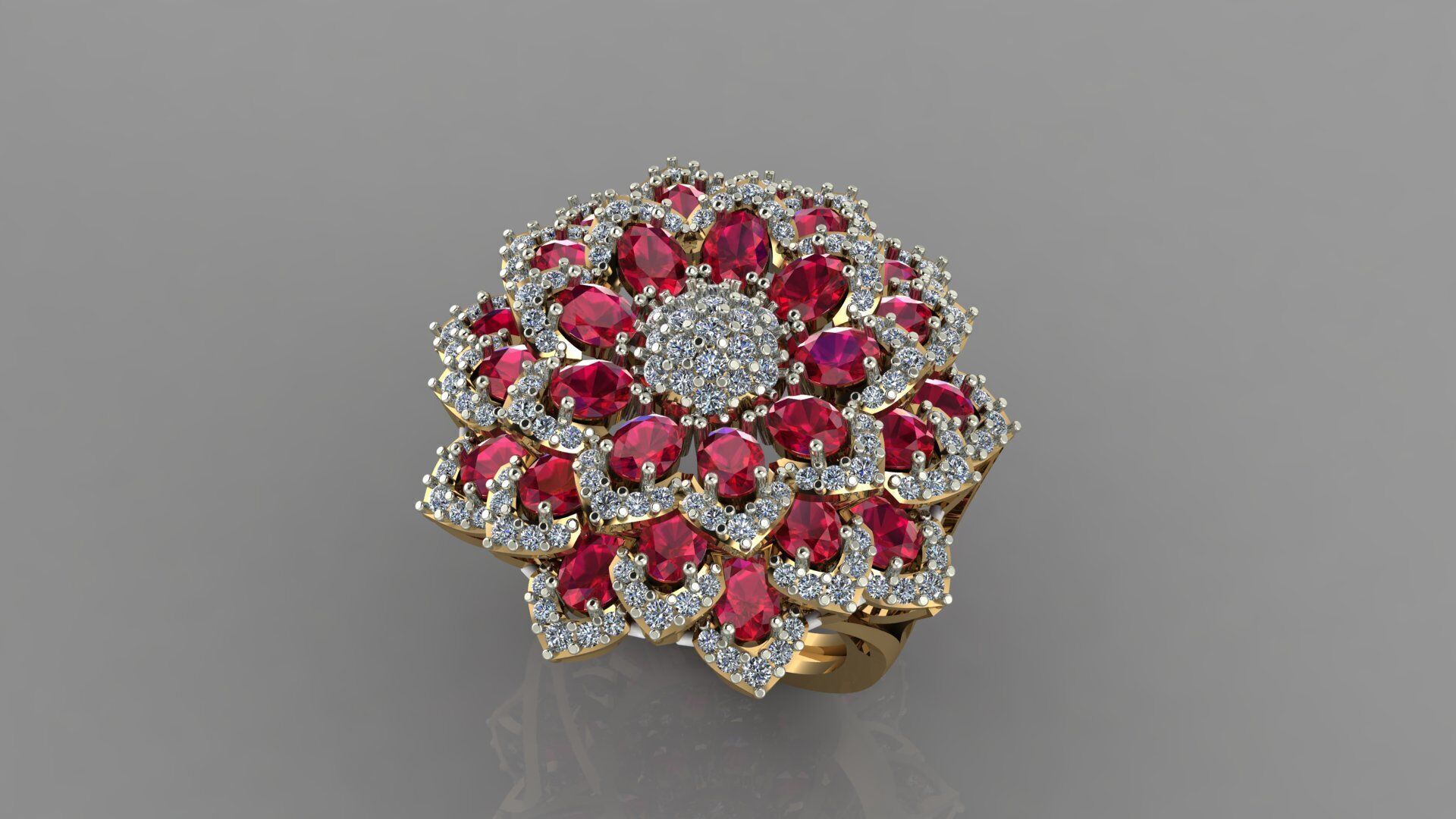 Elegant Gold Ring 3D Model Lightweight Design for Printing 3D print model_4