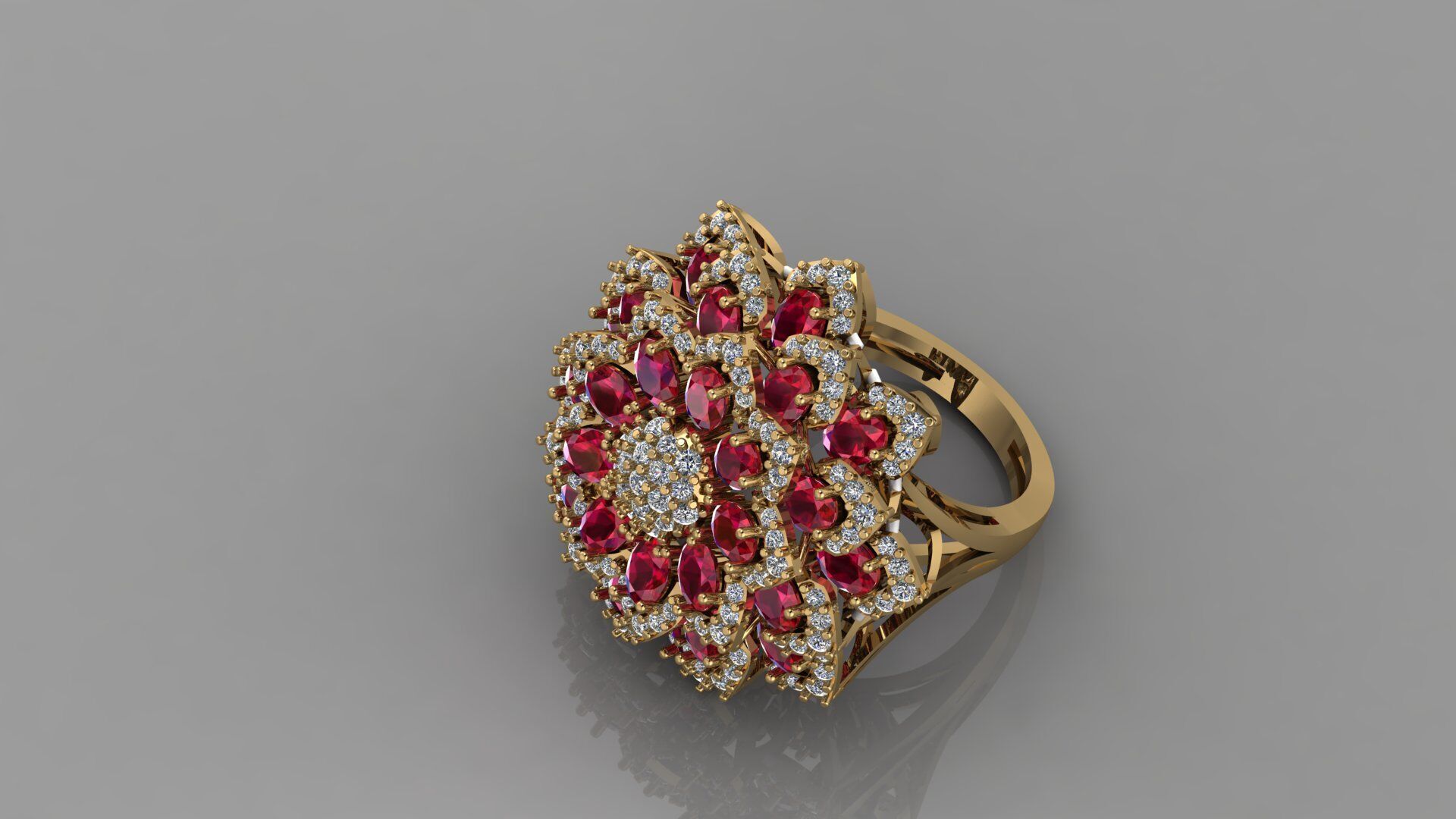 Elegant Gold Ring 3D Model Lightweight Design for Printing 3D print model_1