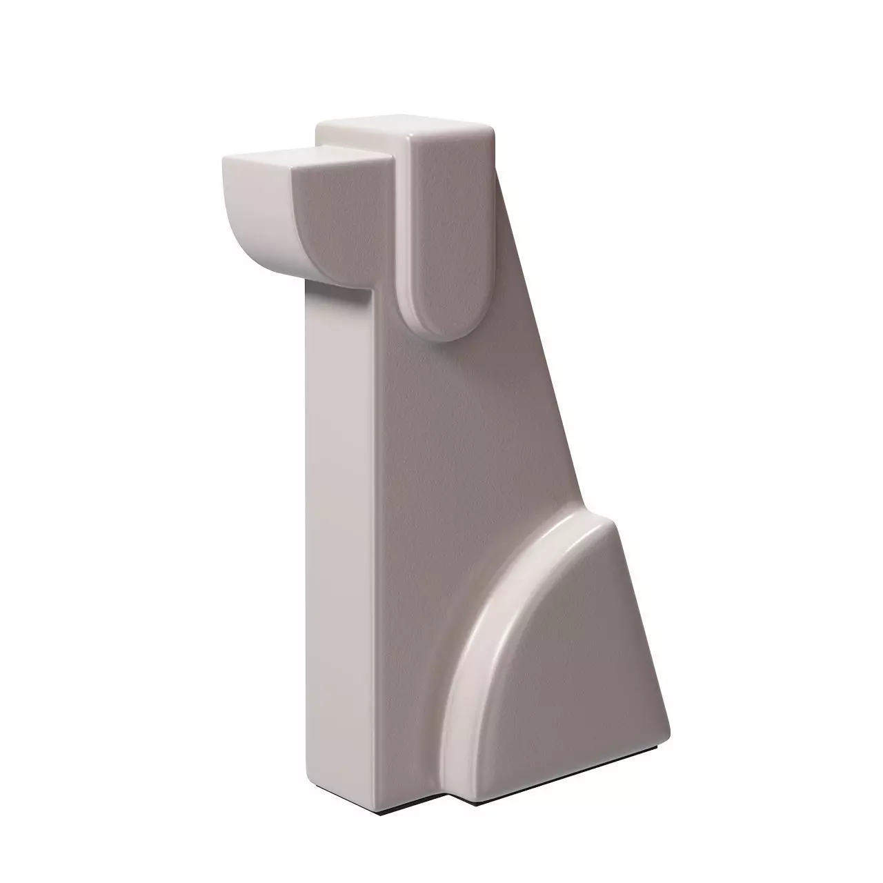 Dog Moon Grey Porcelain Figure by Caussa 3D model_0