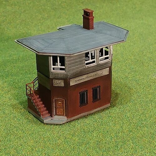 TT scale Geraman Signal Box Stolberg Saf - resin 3D print model