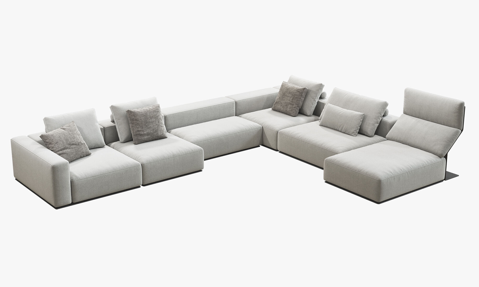 Poliform Westside Chaise Lounge Corner Sofa 2 3D model_5