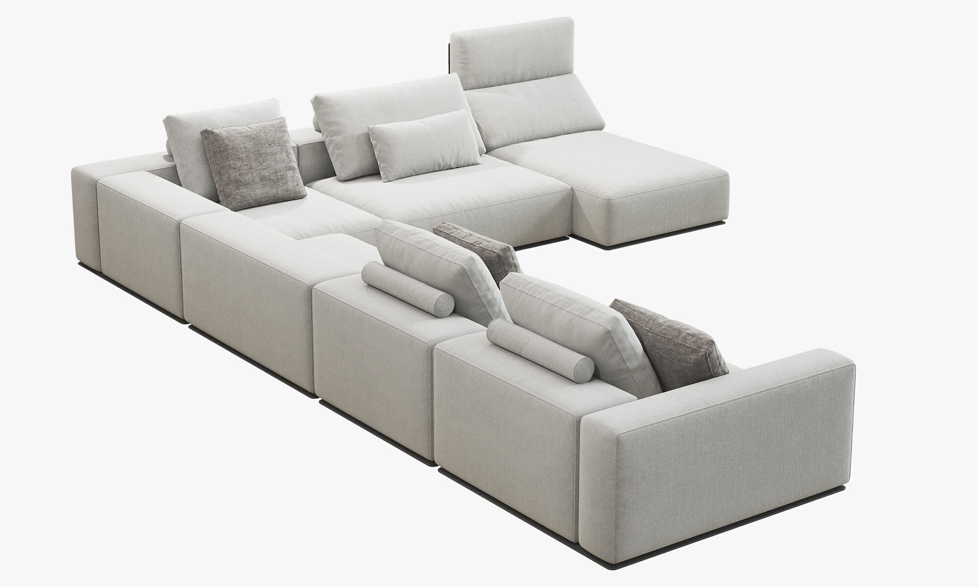 Poliform Westside Chaise Lounge Corner Sofa 2 3D model_11