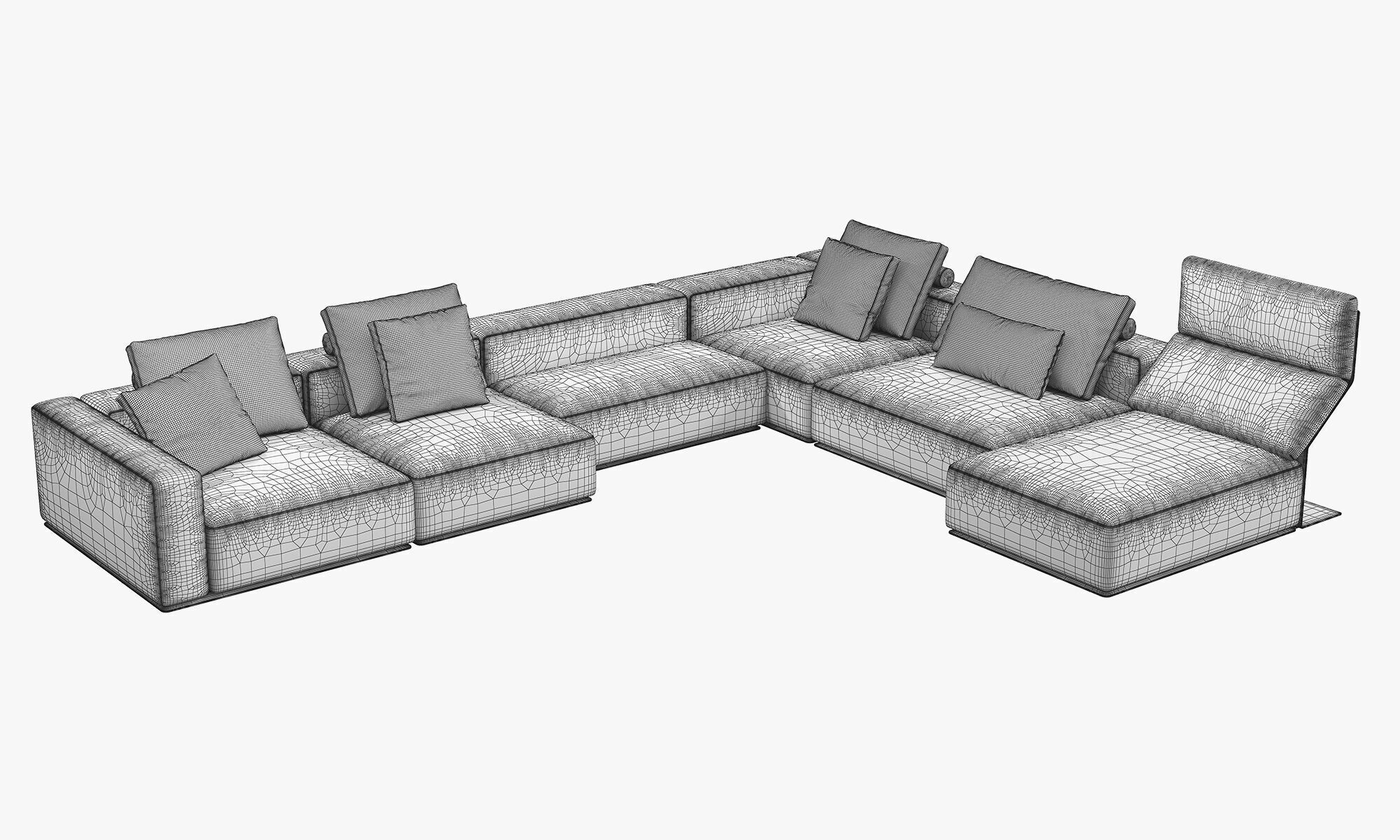 Poliform Westside Chaise Lounge Corner Sofa 2 3D model_18
