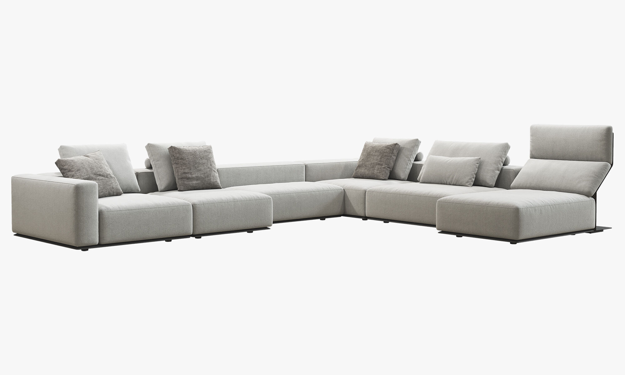 Poliform Westside Chaise Lounge Corner Sofa 2 3D model_3