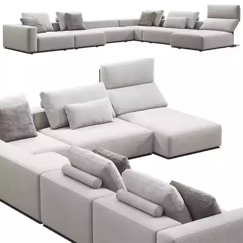 Poliform Westside Chaise Lounge Corner Sofa 2 3D model