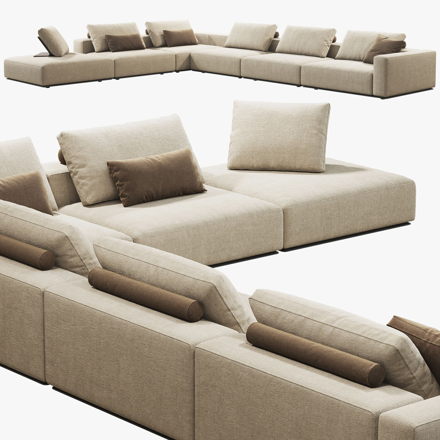 Poliform Westside Corner Sofa 3D model_1