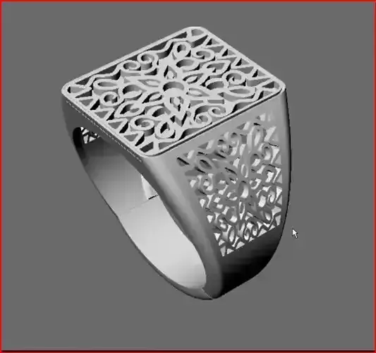 Gents Silver ring 3D print model