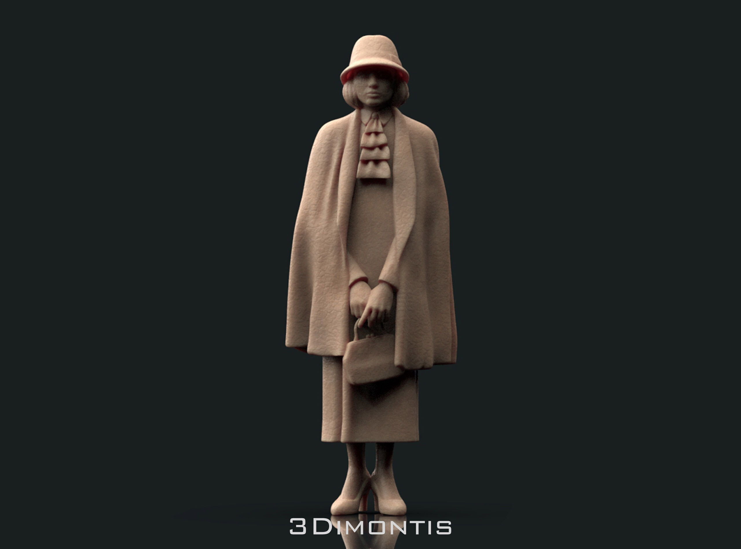 Retro Woman 3D print model_33