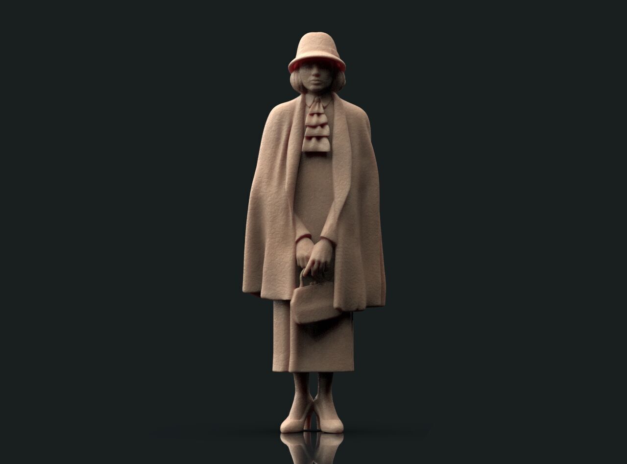 Retro Woman 3D print model_35