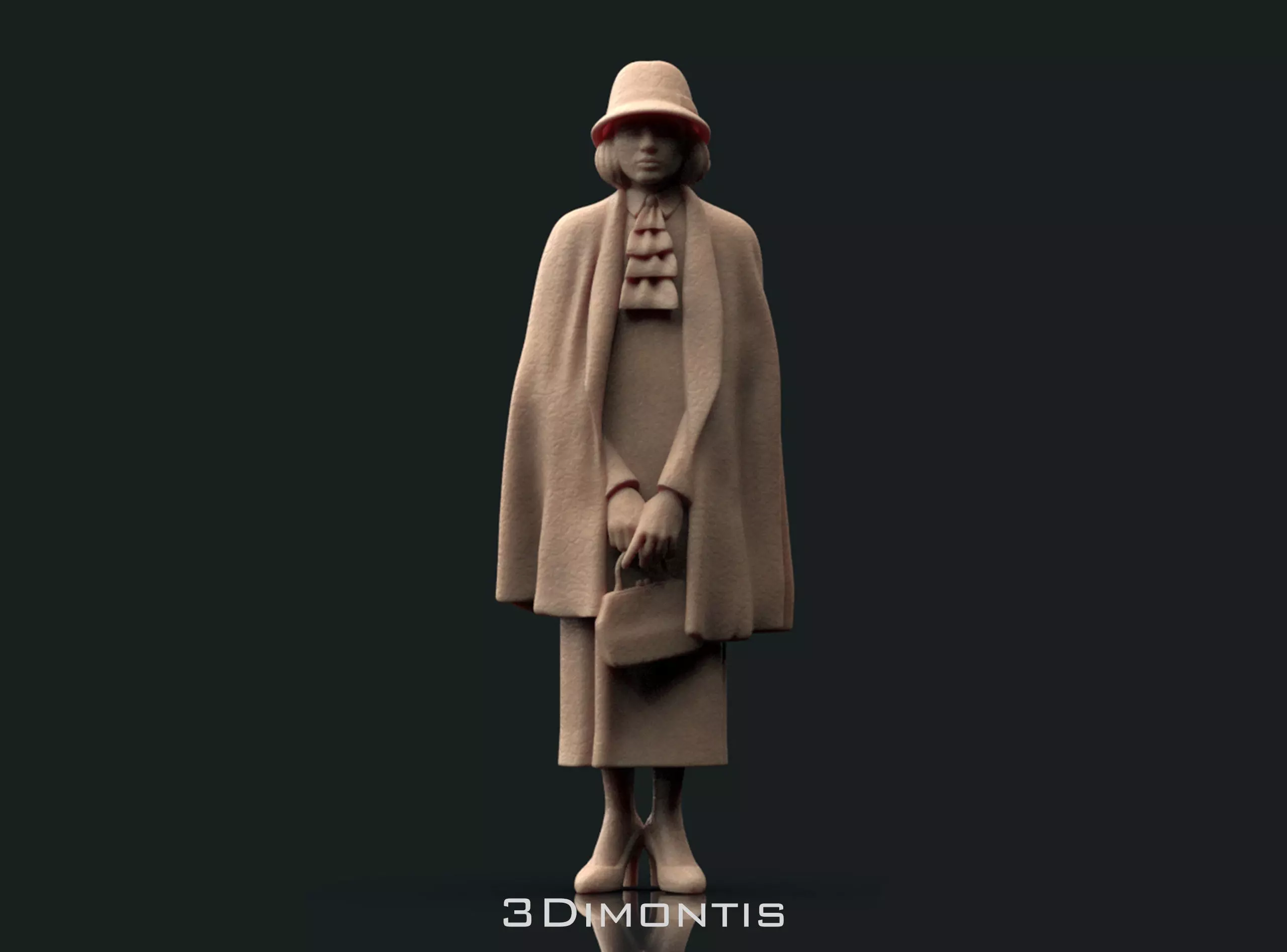 Retro Woman 3D print model_0