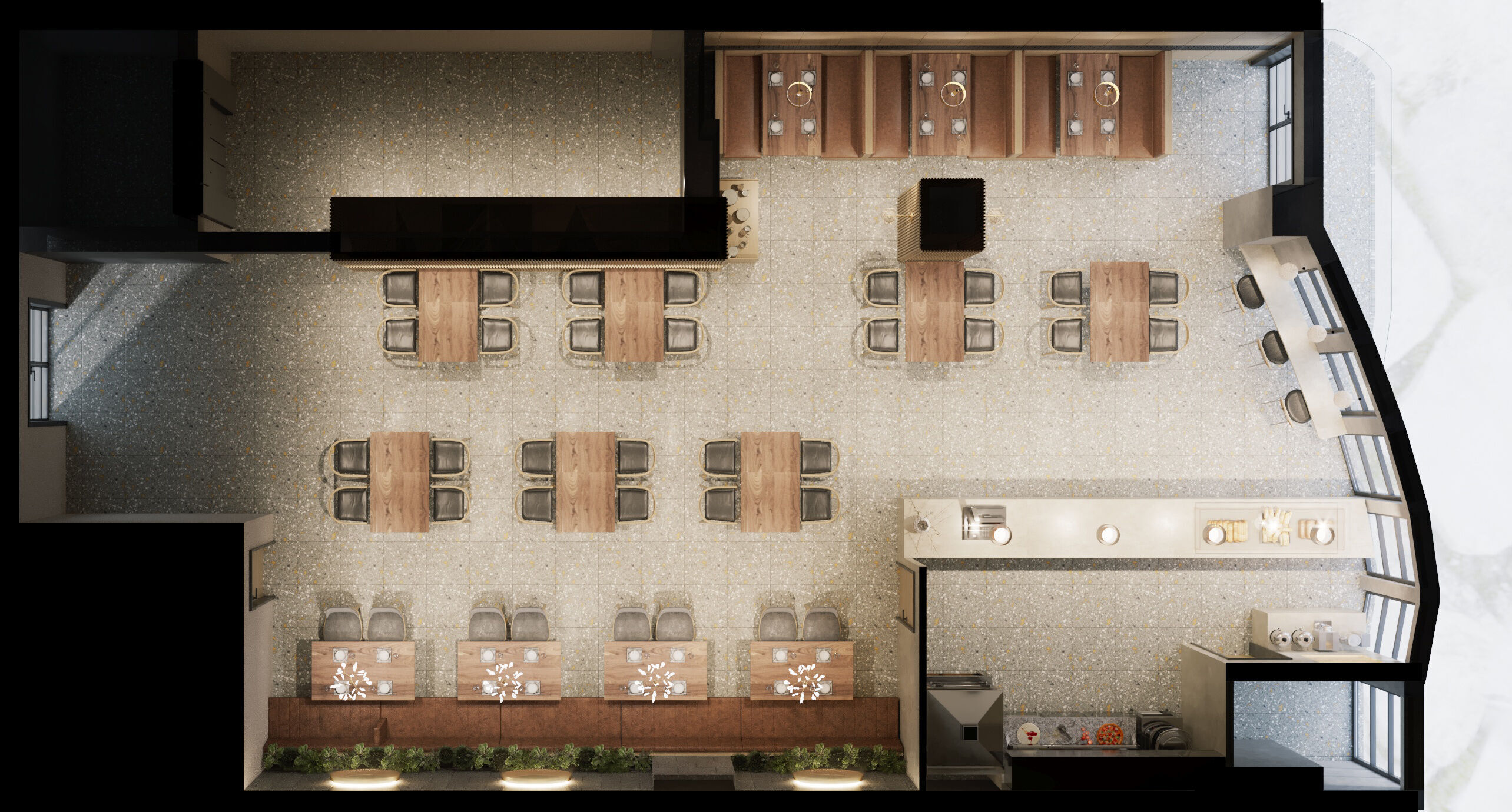 Fast Food Interior 3D Scene High-Quality Corona Render Ready 3D model_18