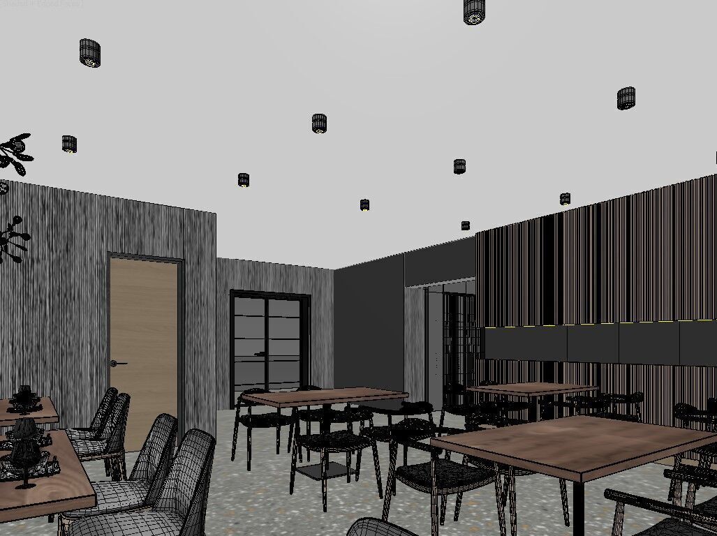 Fast Food Interior 3D Scene High-Quality Corona Render Ready 3D model_13