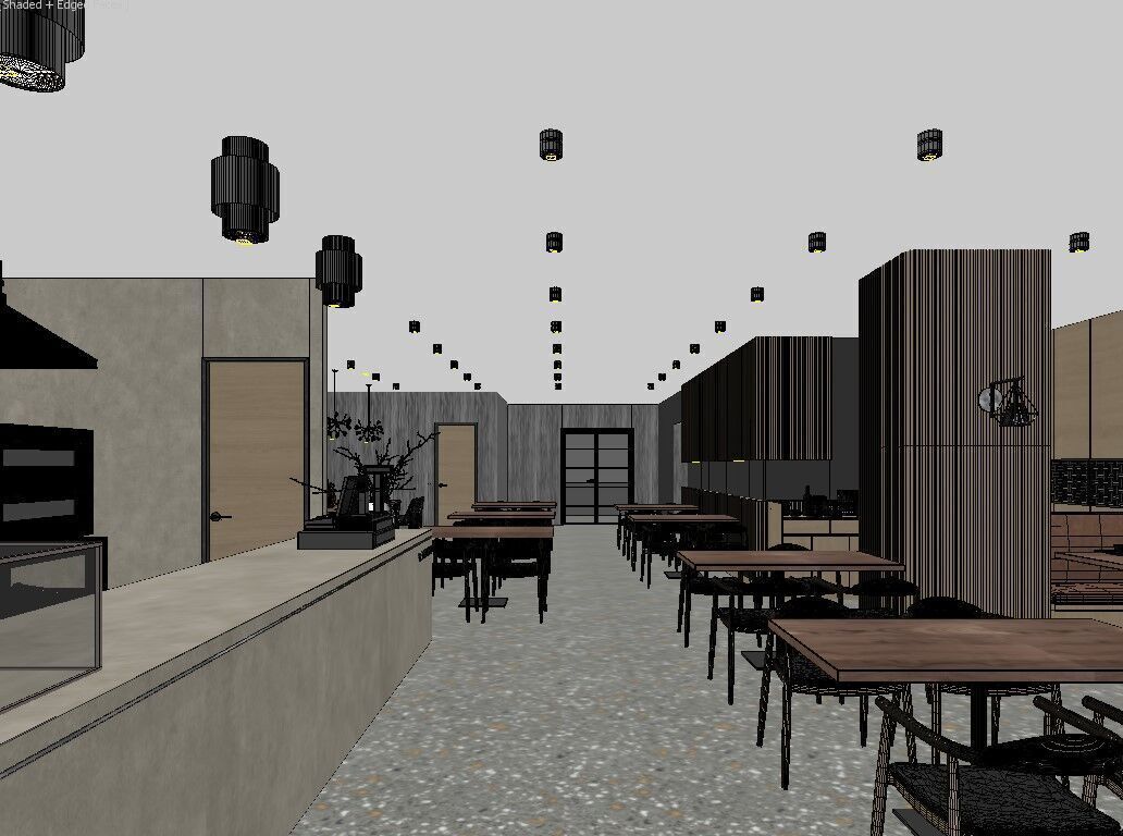 Fast Food Interior 3D Scene High-Quality Corona Render Ready 3D model_7