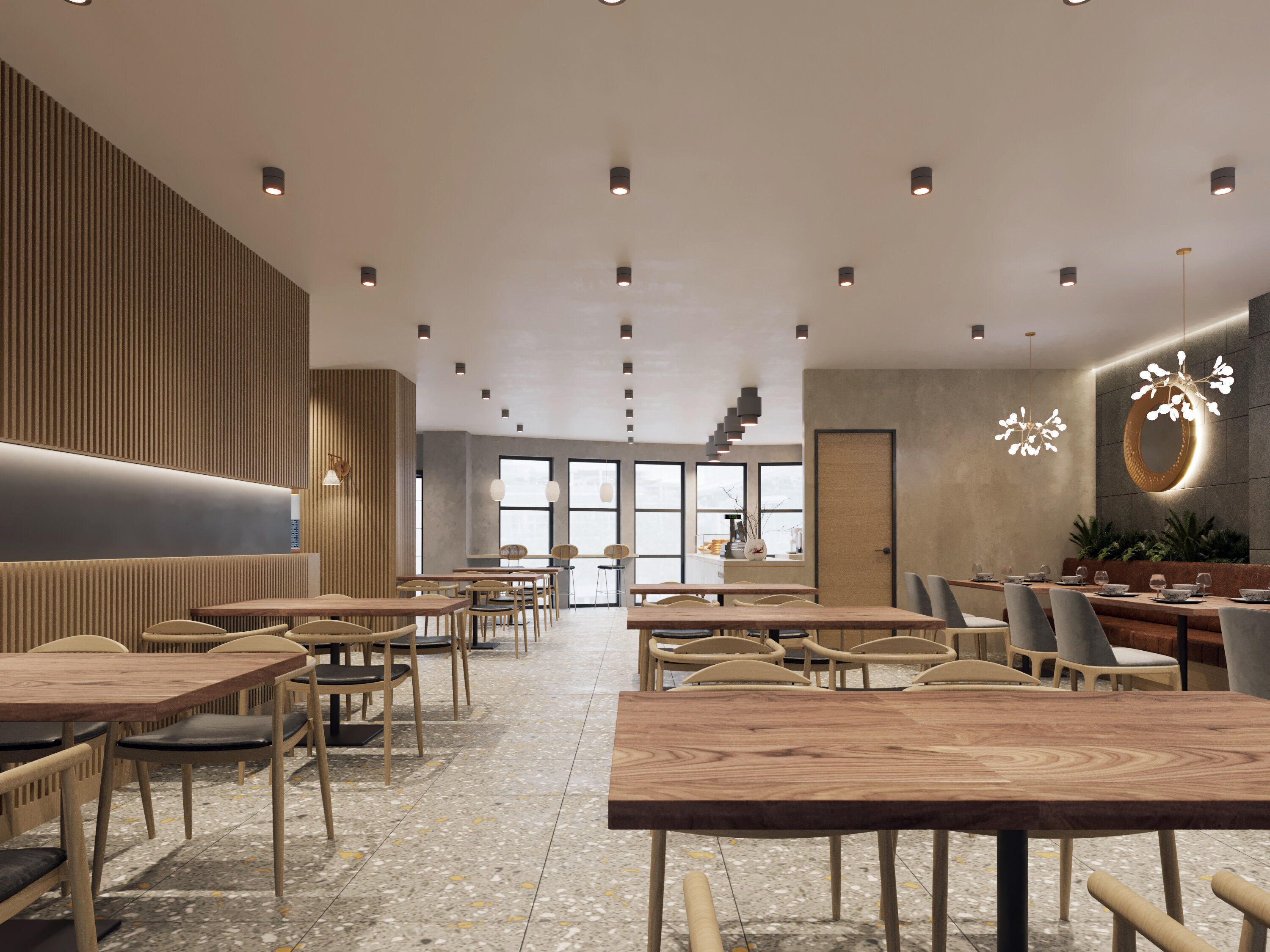 Fast Food Interior 3D Scene High-Quality Corona Render Ready 3D model_4