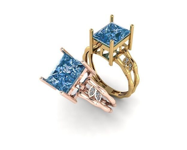 Solitaire Wedding Engagement Women Ring 3D print model 3D print model