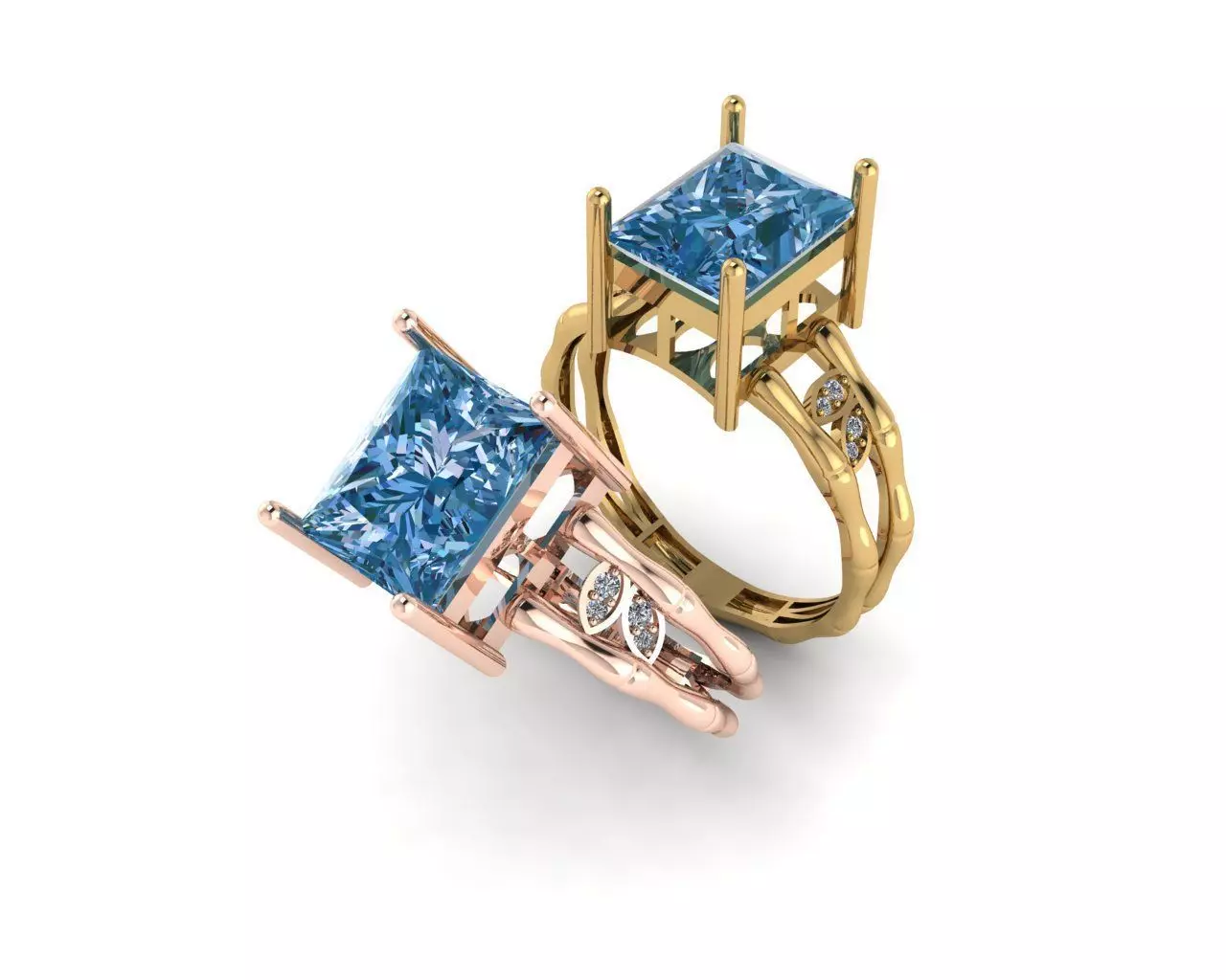 Solitaire Wedding Engagement Women Ring 3D print model 3D print model