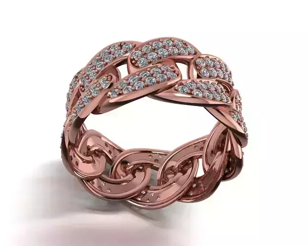 Stylish 3D Ring Model for Jewelry Making Code R12