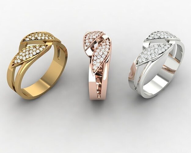 Solitaire Wedding Engagement Women Ring 3D print model 3D print model