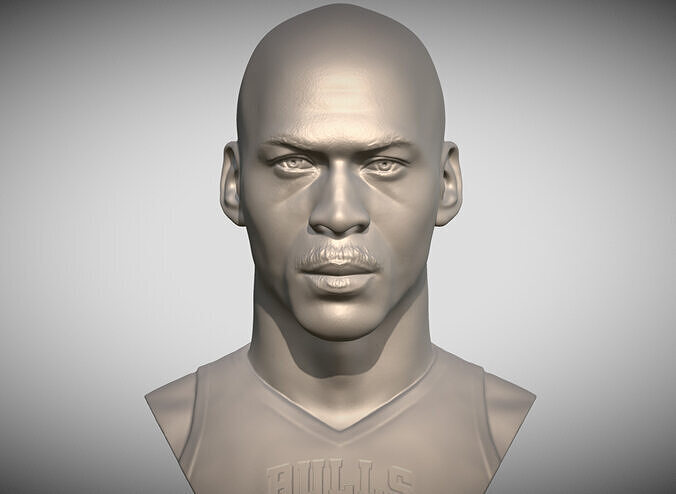 Michael Jordan bust 3D print model