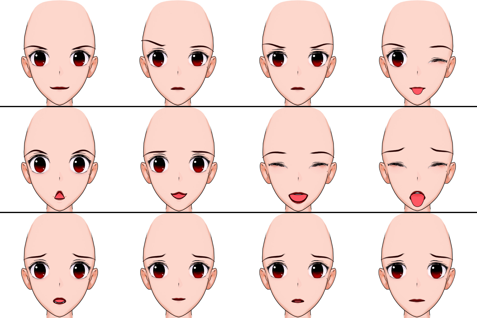 Anime Characters Pack Vol I 3D Model Collection_2