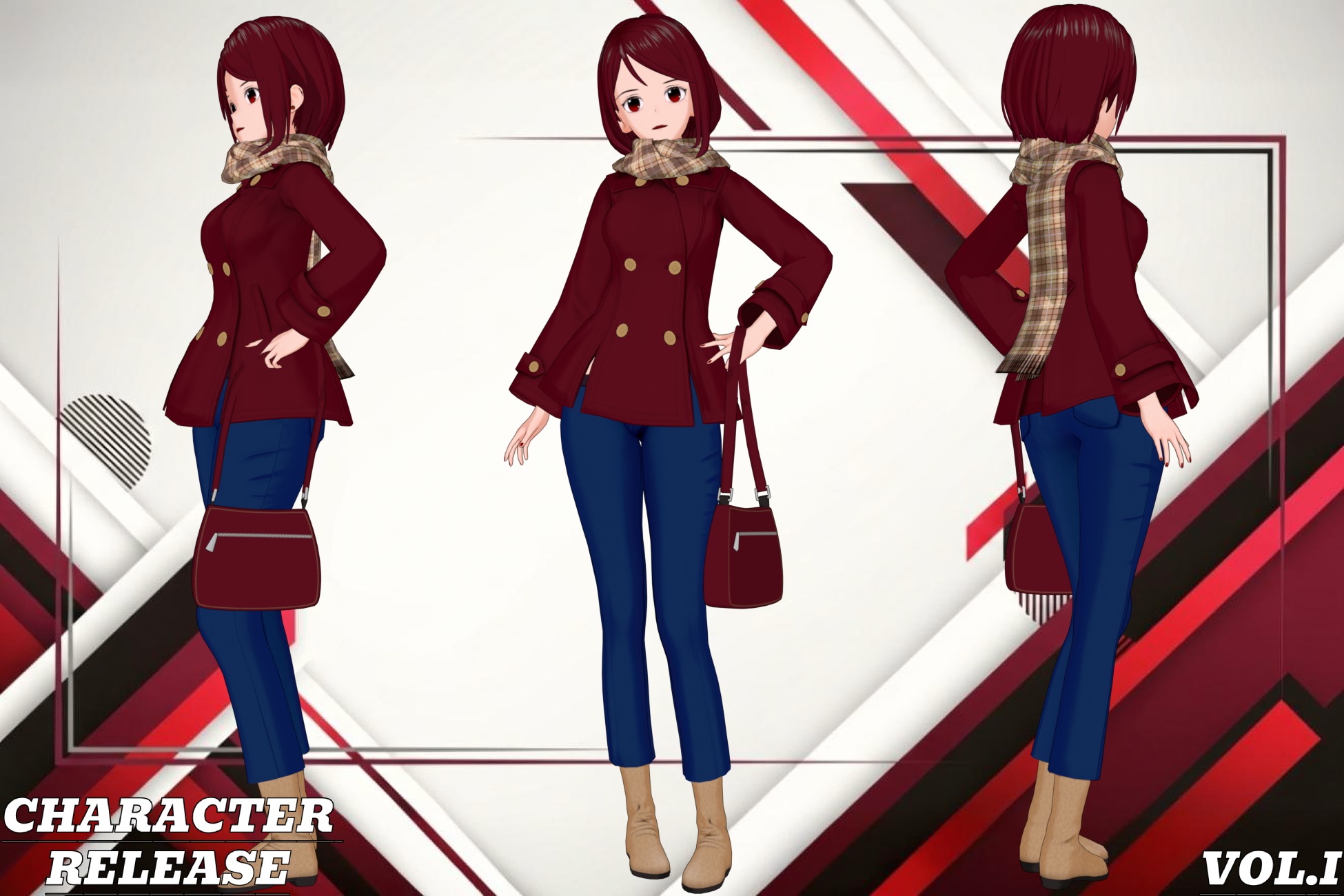 Anime Characters Pack Vol I 3D Model Collection_19