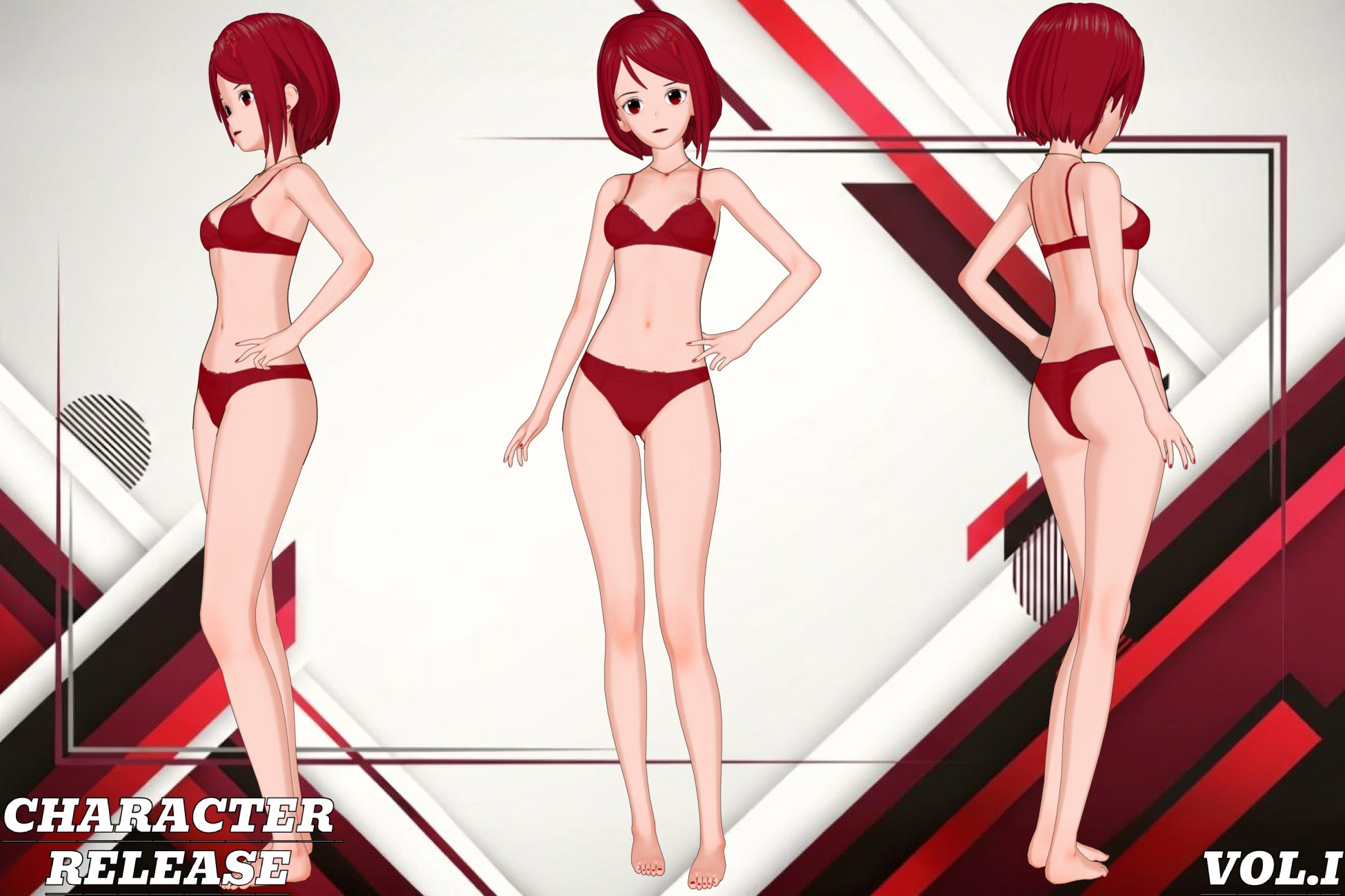 Anime Characters Pack Vol I 3D Model Collection_5