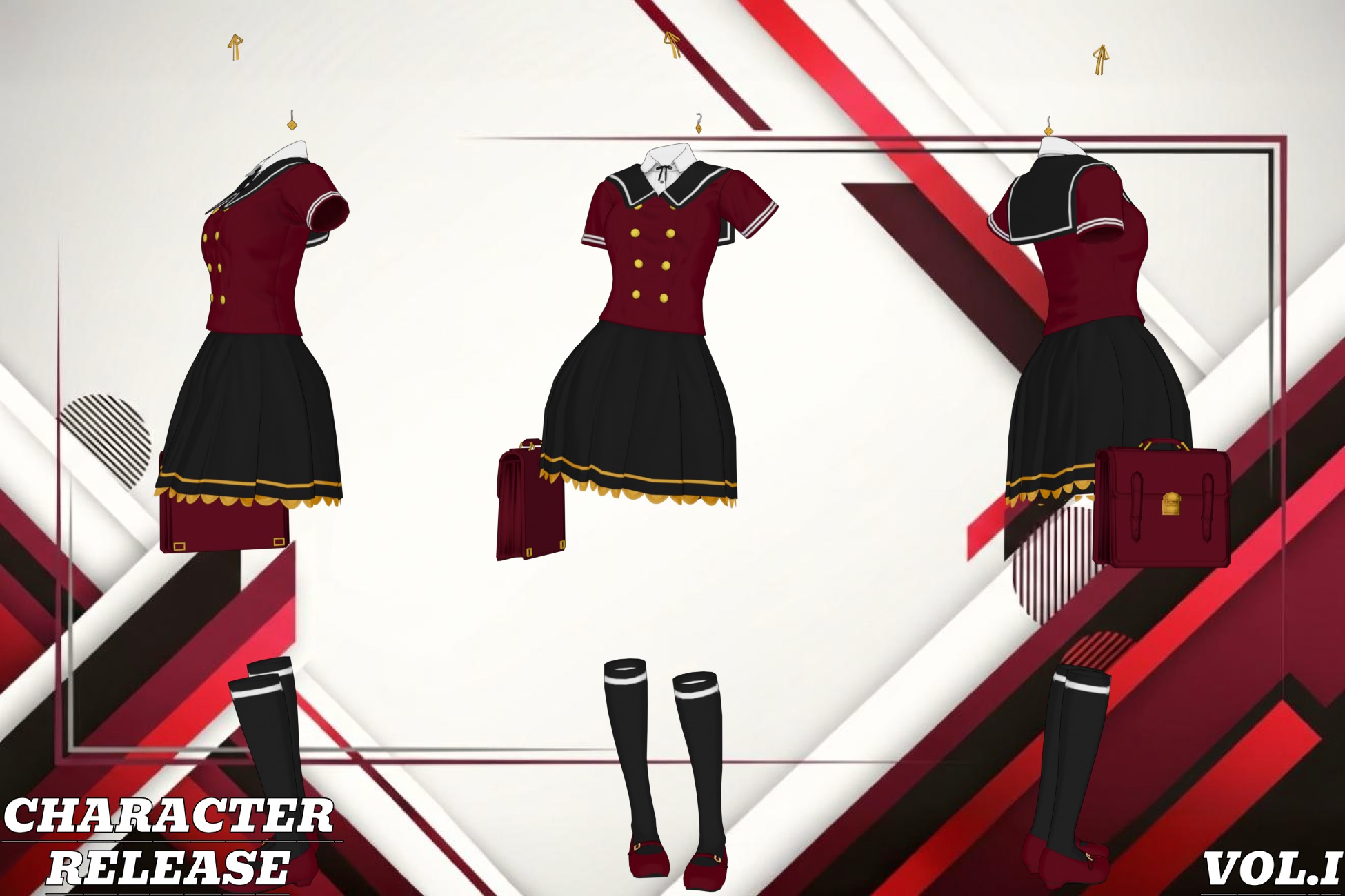 Anime Characters Pack Vol I 3D Model Collection_10