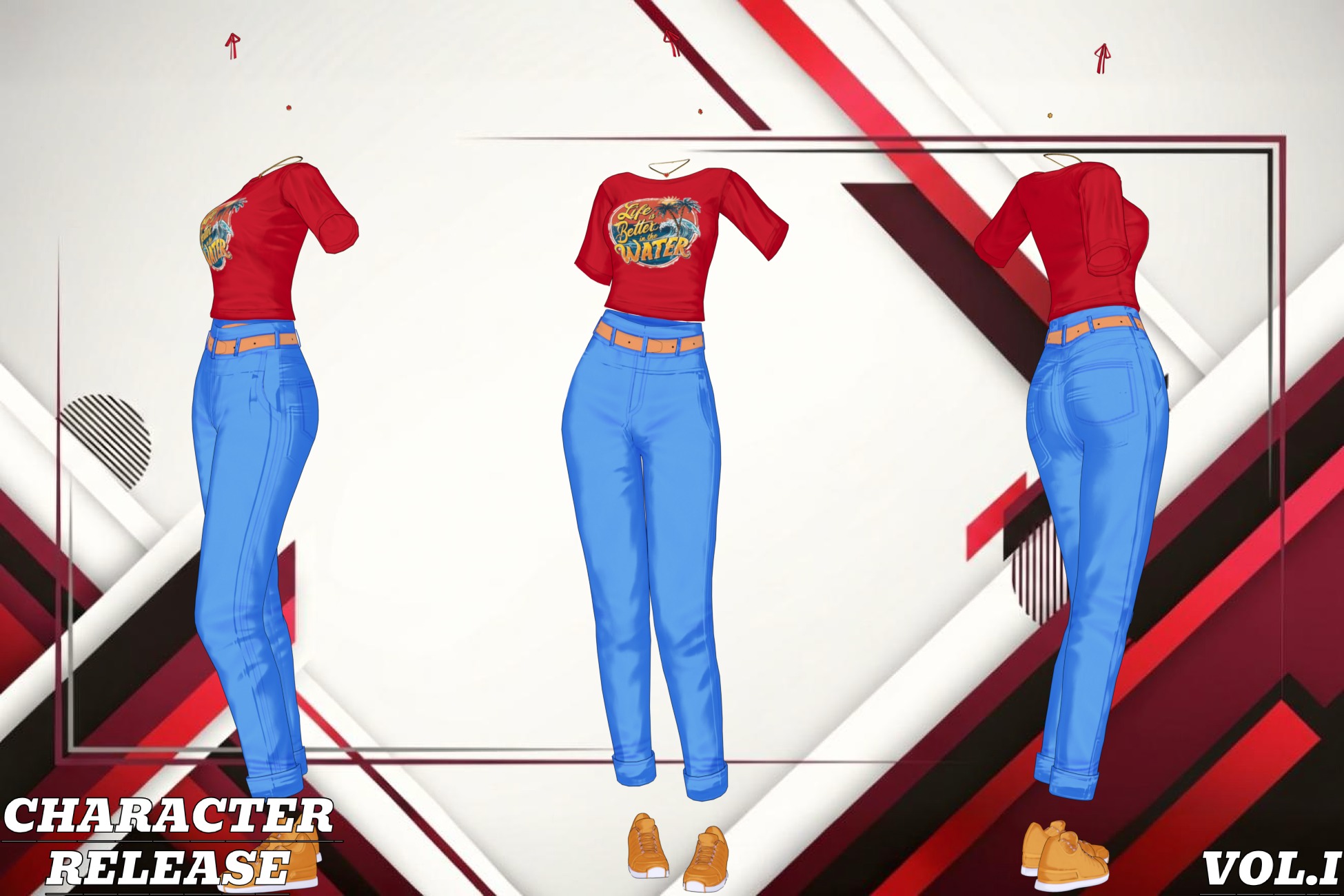 Anime Characters Pack Vol I 3D Model Collection_4