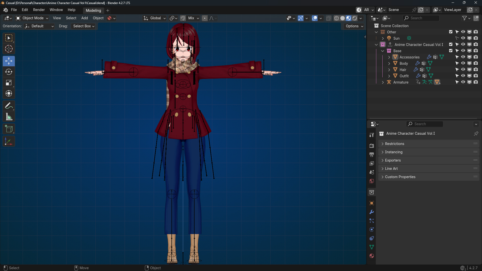 Anime Characters Pack Vol I 3D Model Collection_23