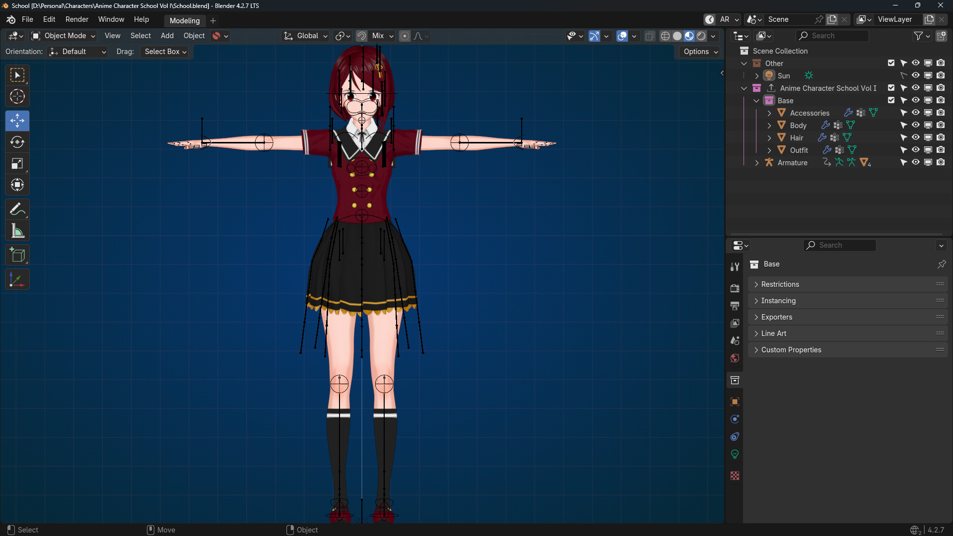 Anime Characters Pack Vol I 3D Model Collection_11