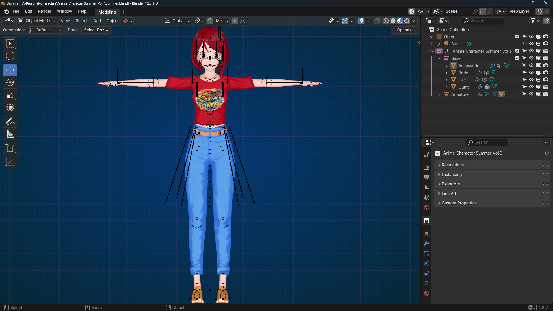 Anime Characters Pack Vol I 3D Model Collection_7