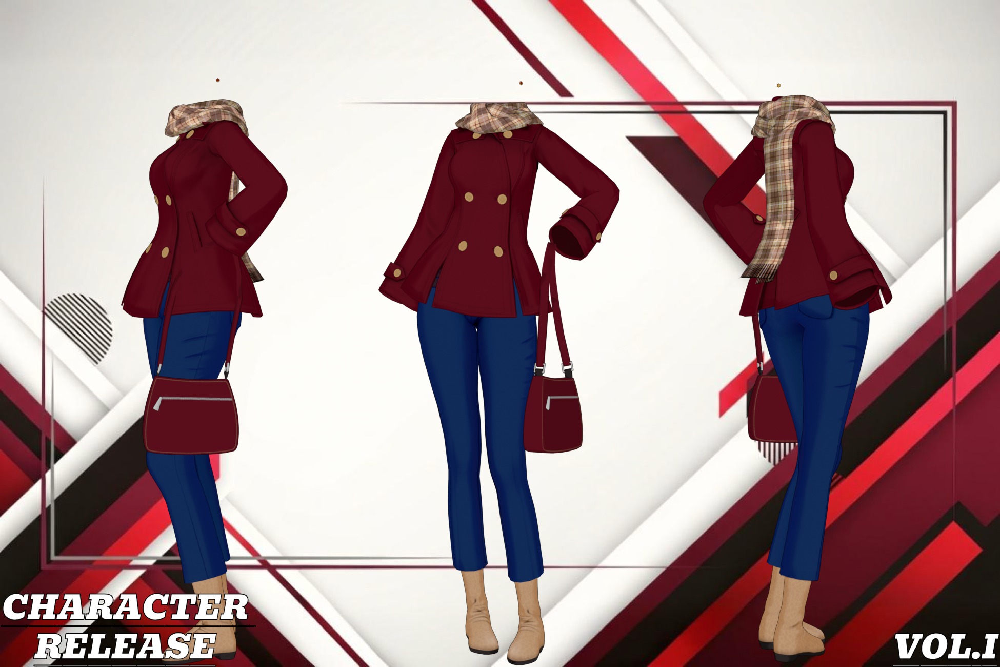 Anime Characters Pack Vol I 3D Model Collection_20