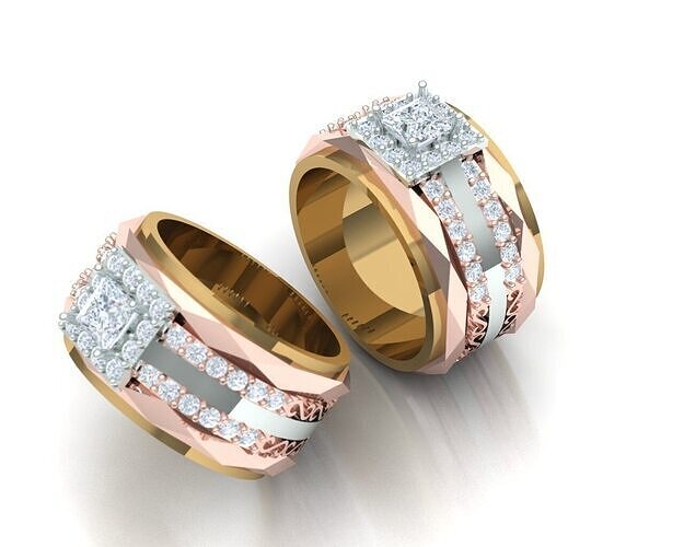 Solitaire Wedding Engagement Women Ring 3D print model 3D print model