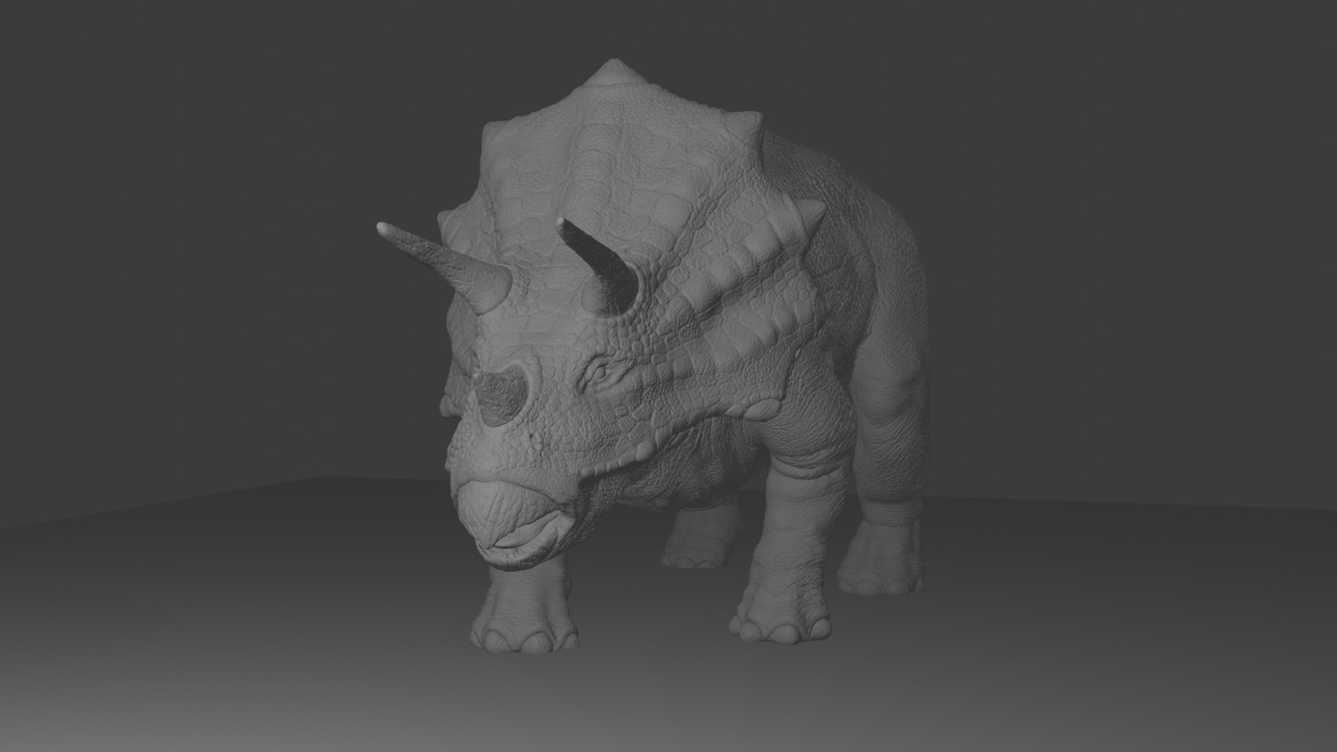 Triceratops Dinosaur - High-Quality 3D Printable Model 3D print model_6