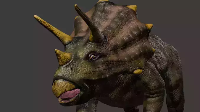 Triceratops Dinosaur - High-Quality 3D Printable Model