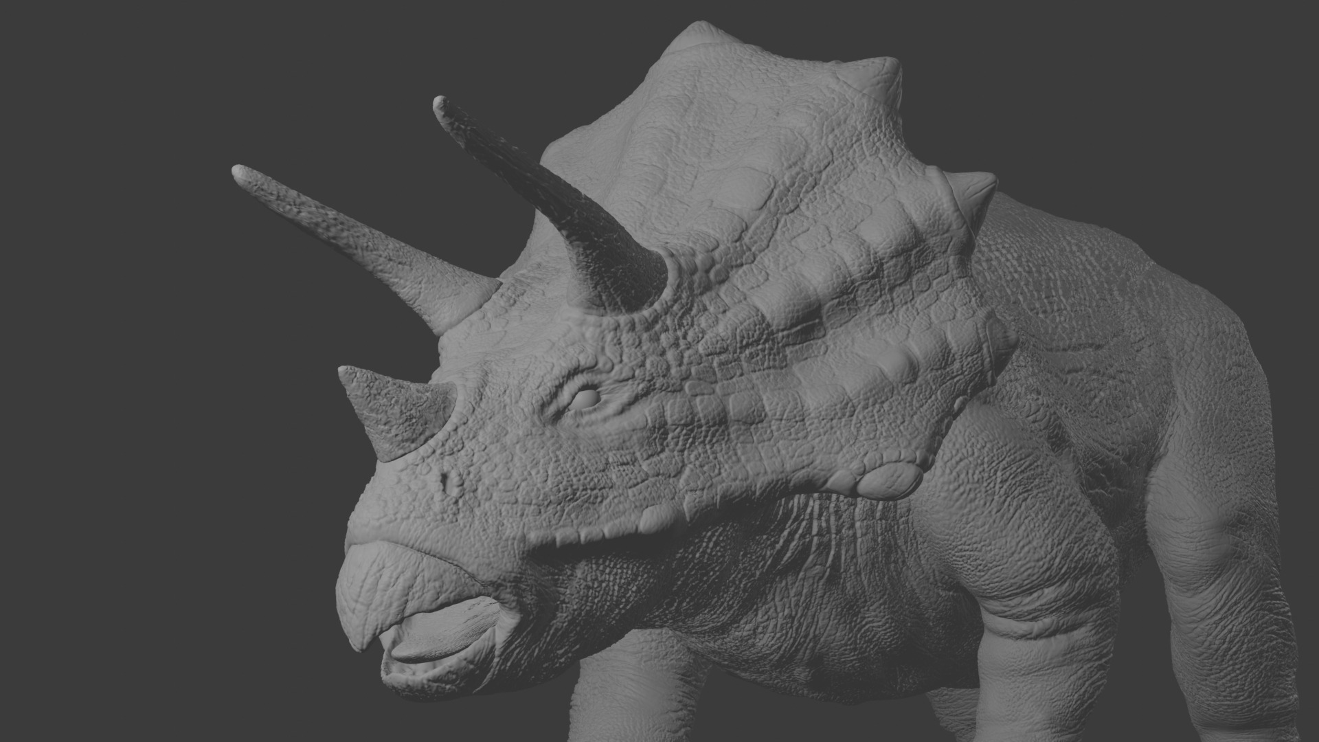Triceratops Dinosaur - High-Quality 3D Printable Model 3D print model_2