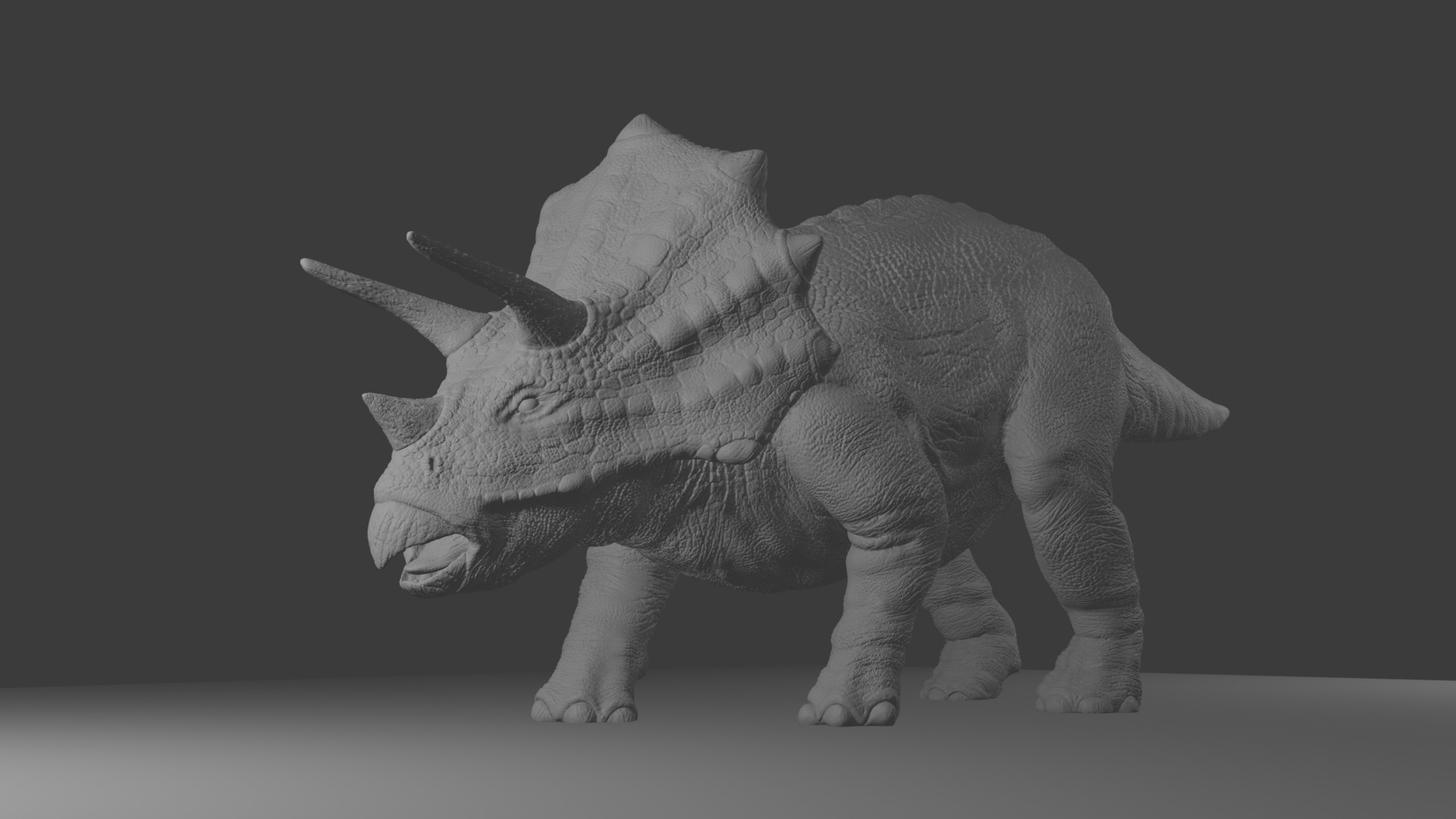 Triceratops Dinosaur - High-Quality 3D Printable Model 3D print model_5