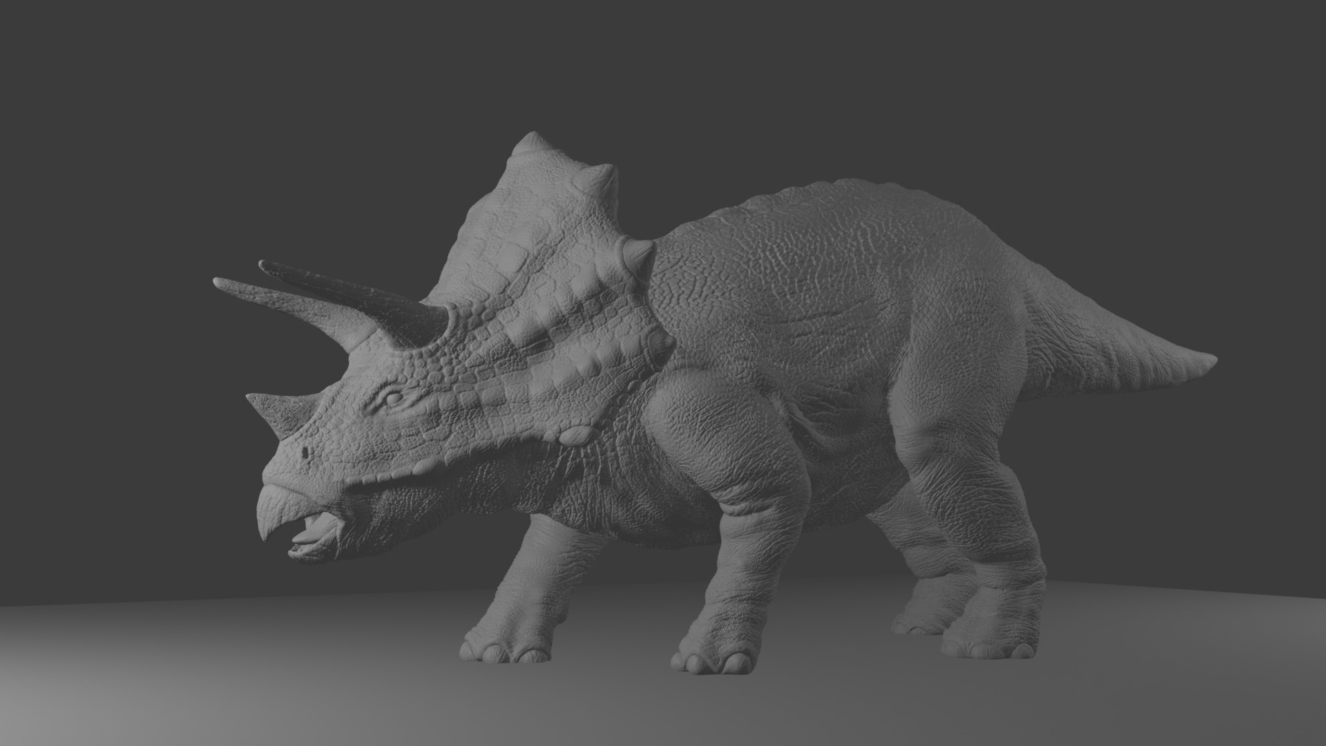 Triceratops Dinosaur - High-Quality 3D Printable Model 3D print model_4