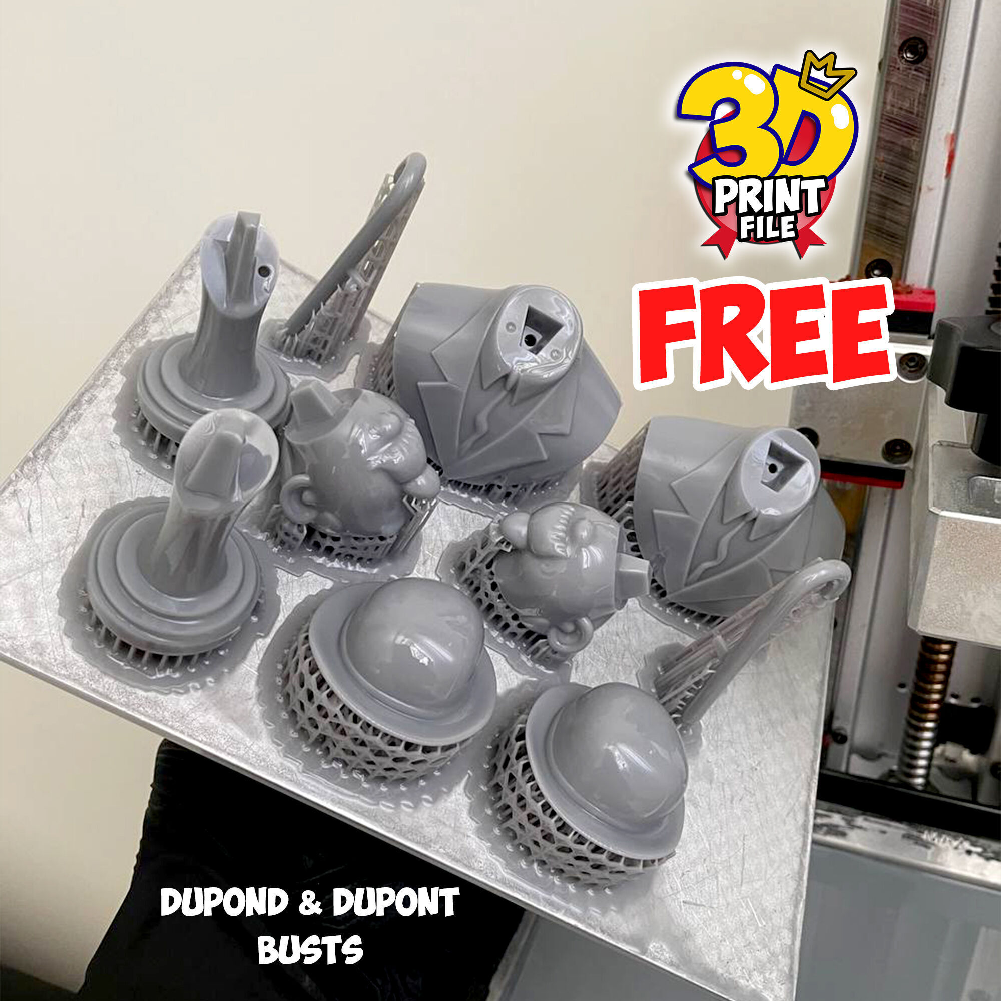 FREE Thompson Dupond 3d bust model Free size Free 3D print model_1