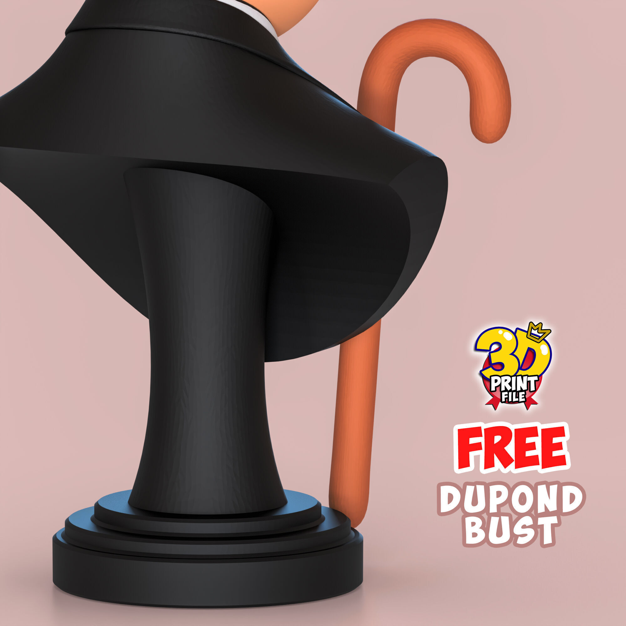 FREE Thompson Dupond 3d bust model Free size Free 3D print model_11