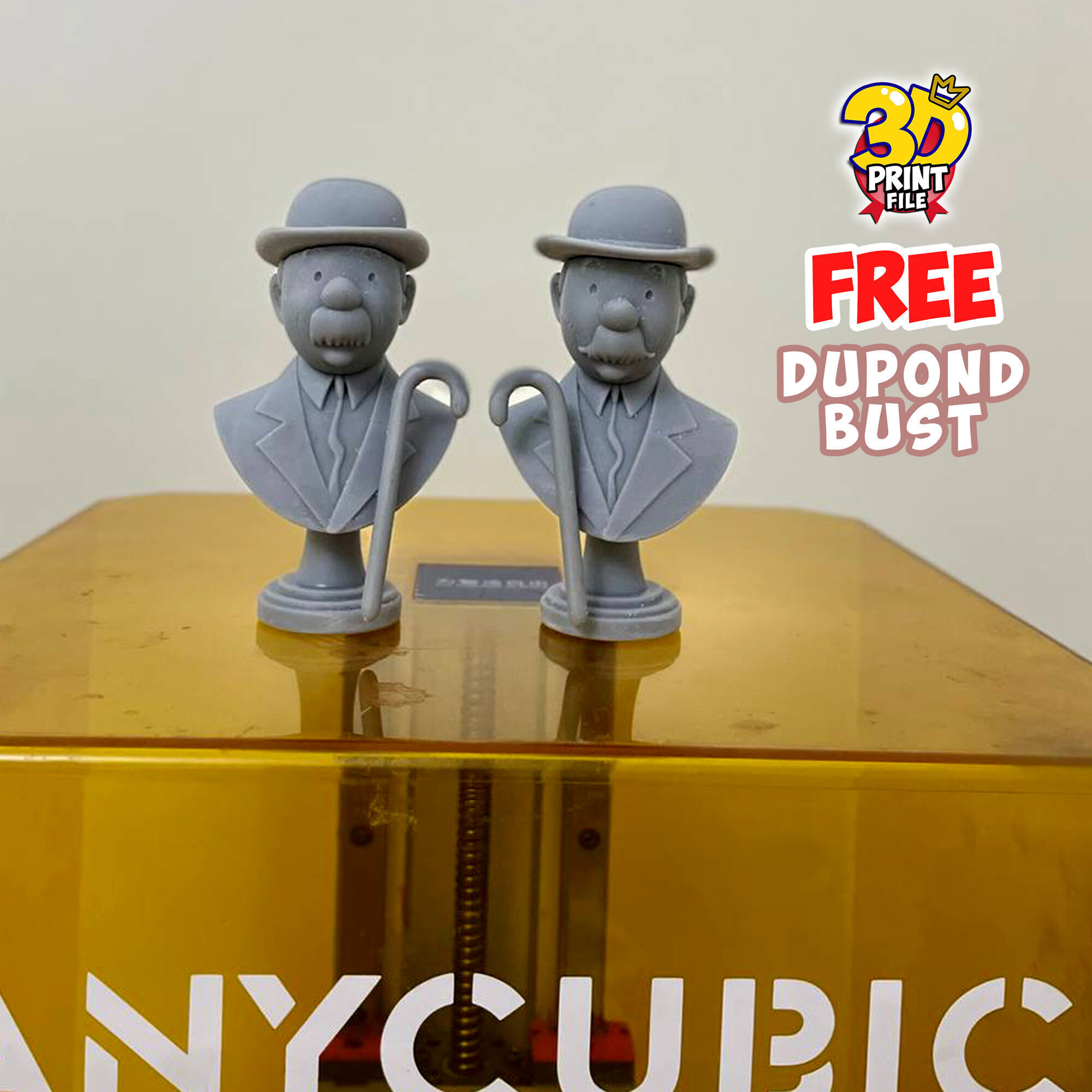 FREE Thompson Dupond 3d bust model Free size Free 3D print model_7