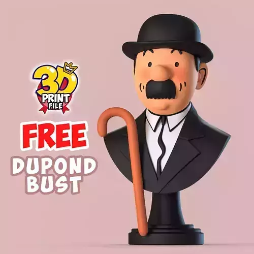 FREE Thompson Dupond 3d bust model Free size  Free 3D print model