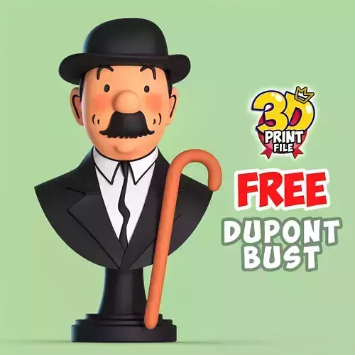 FREE Thomson Dupont 3d bust model Free size  Free 3D print model