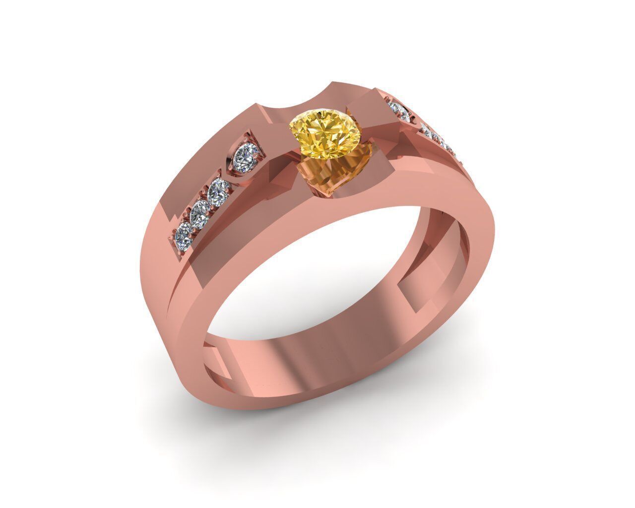 Stylish 3D Ring Model for Jewelry Making Code R13 3D print model_1