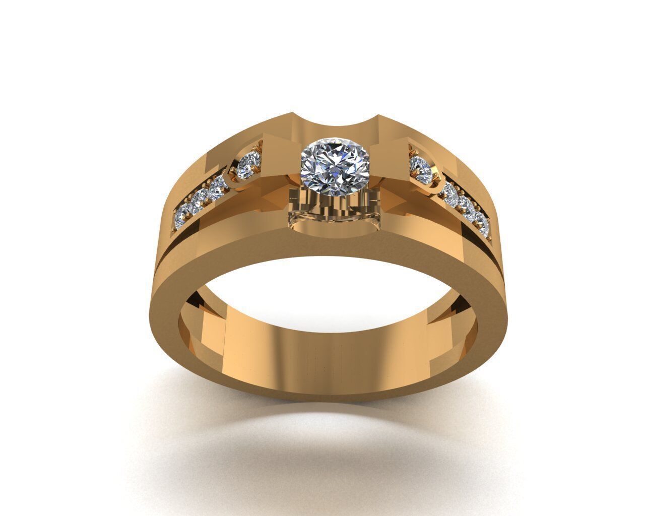 Stylish 3D Ring Model for Jewelry Making Code R13 3D print model_3