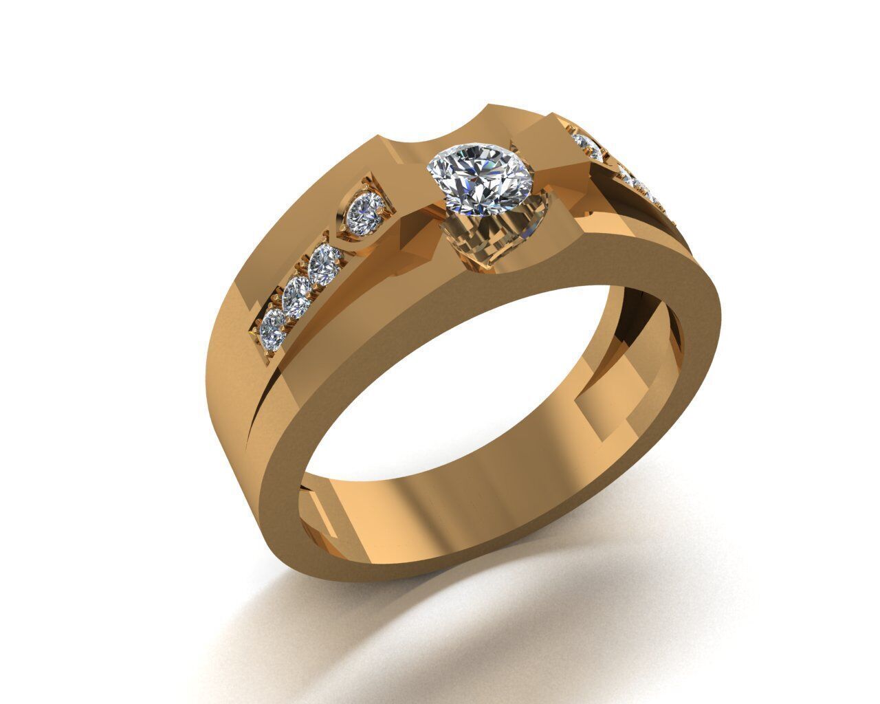 Stylish 3D Ring Model for Jewelry Making Code R13 3D print model_4
