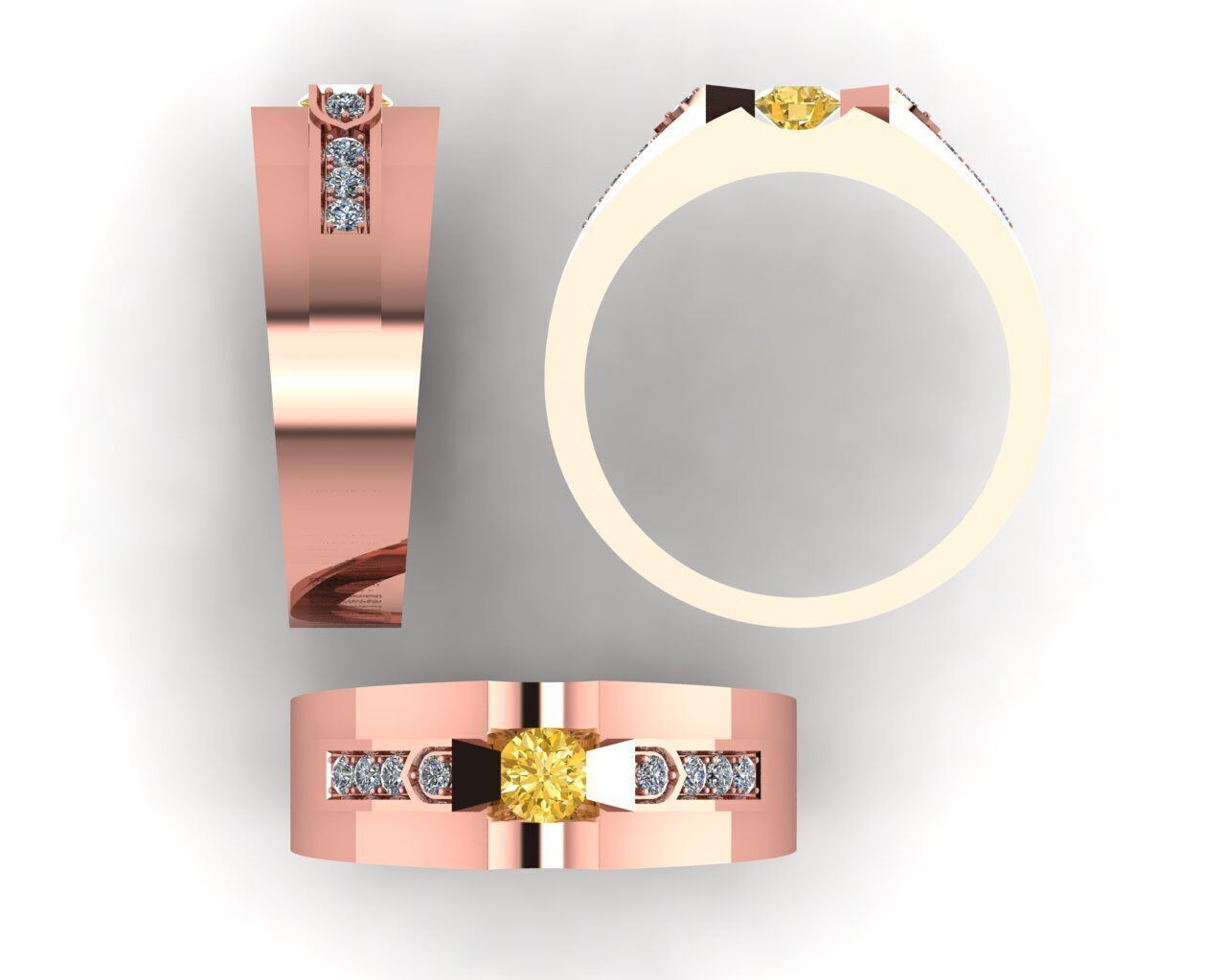 Stylish 3D Ring Model for Jewelry Making Code R13 3D print model_2